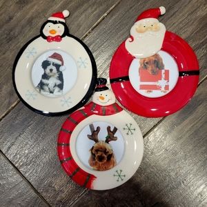 5/$10 SET OF 3 Christmas photo frames Santa snowman penguin